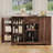 45.7''W  3 Drawer Sideboard with Pantry Doors, Adjustable Shelves and Large Drawer-554902957
