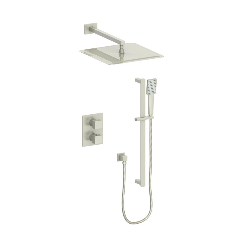 Thermostatic Complete Shower System, Brushed Nickel