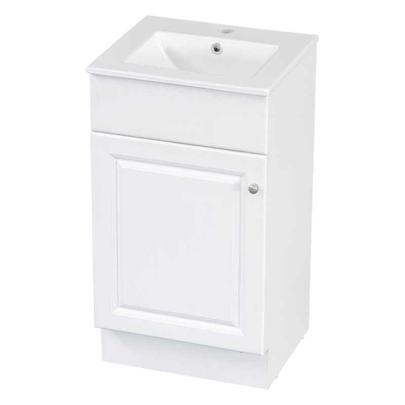 Meuble-lavabo de salle de bain avec lavabo, Blanc