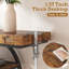 Console de style ferme moderne avec structure circulaire en métal, plateau en bois et étagères de rangement ouvertes pour le salon, la chambre à coucher et le couloir.-840215248-840215250