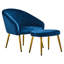 72cm Wide Velvet Footstool Ottoman-512066929