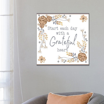 Brown Leaves Inspiration I by Andi Metz - Wrapped Canvas Print