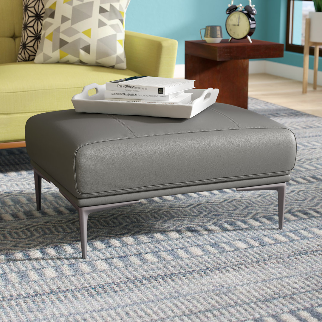 Rory Leather Ottoman George Oliver Leather