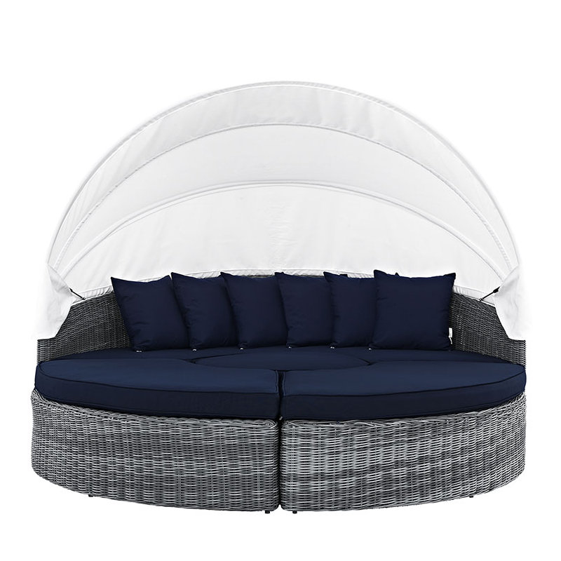 Lit de jour Sunbrella Modway, Toile bleu marine Sunbrella®