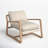 Shea Teak Solid Wood Outdoor Lounge Chair with Cushions-801467945-801467946