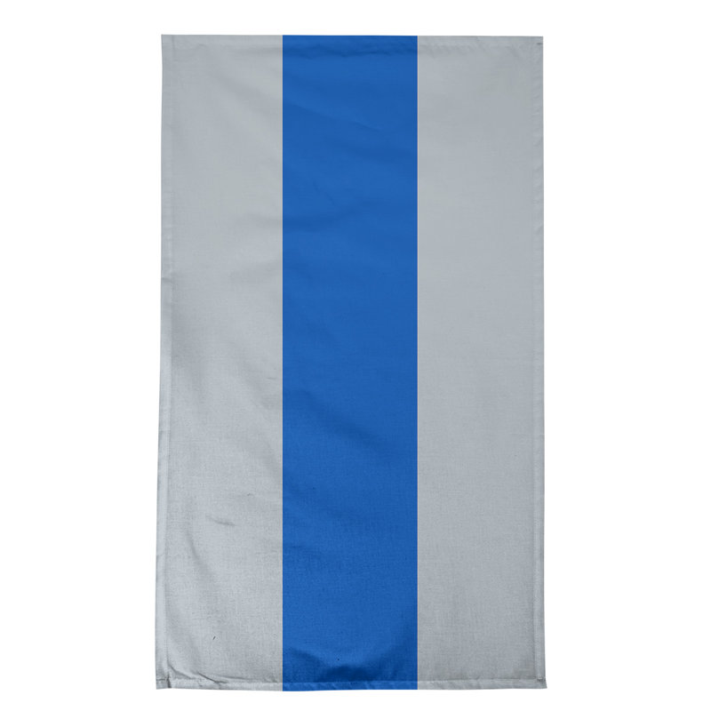 Serviette de thé basket Dallas, Argent / bleu royal, Mélange de coton