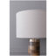 16x16x23.5" Gray and Silver Brushed Table Lamp (Lamp Shade Assembly Required)