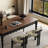American retro dining table and chair combination-108516464