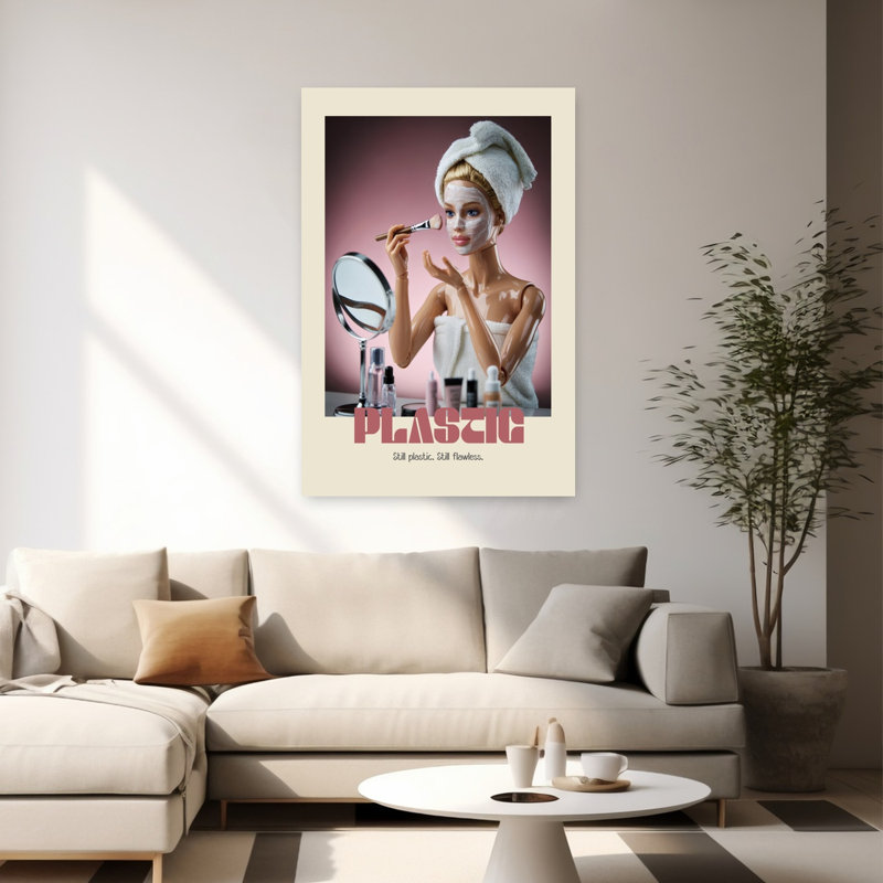 Art mural contemporain abstrait Flawless Doll, H 60 po x l 40 po