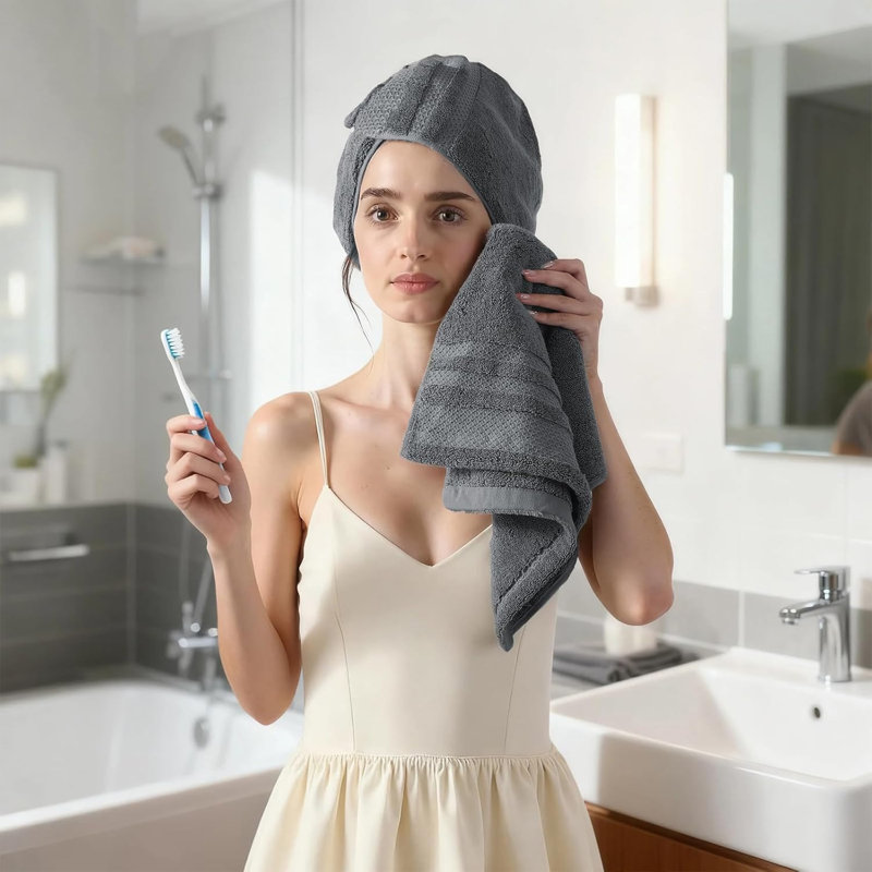 Classic Hand Towels Pack of 6 100%  Cotton Light Weight & Absorbent, Fast Drying Towels for use in Bathroom, Hotels, Travel and Spa