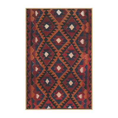 Tapis de zone orange/noir contemporaine