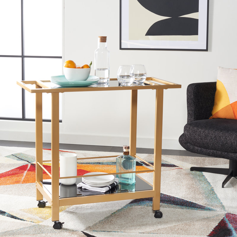 Pip Metal Bar Cart, Gold