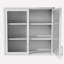 Wall Mounted Storage Cabinet with Hazy Glass Doors and 2 Adjustable Shelves-904400061