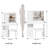 29.2" Small Size Left Drawer Desktop Vanity Table + Cushioned Stool, 2 AC+2 USB Power Station, Hair Dryer Bracket-1461711963