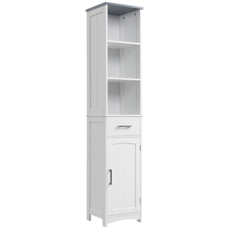 Tall Bathroom Cabinet With 3 Tier Shelf