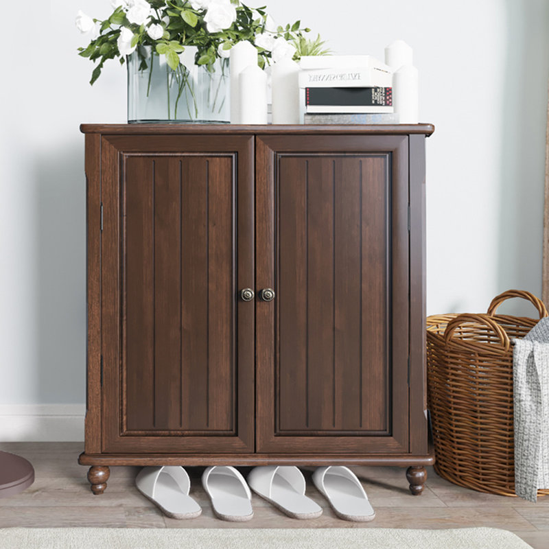 Walnut Solid Wood Shoe Storage Bench