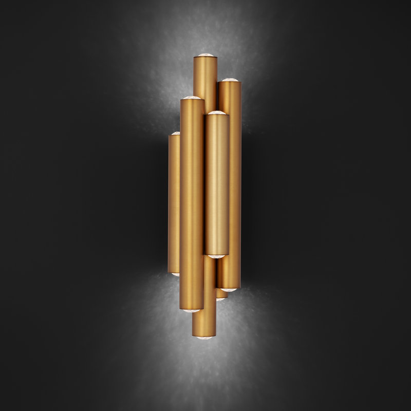 Silo 14 - Light LED Armed Sconce, Aged Brass