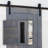 Black Iron Single Door Barn Door Hardware Kit Standard Single