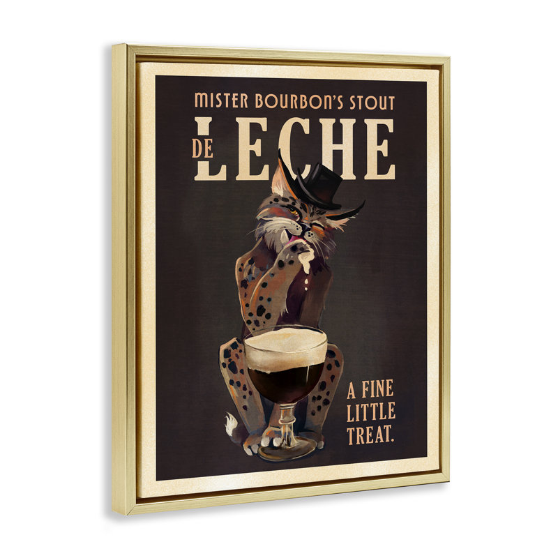 «Bourbon De Leche Stout», art mural encadré flottant par The Whiskey Ginger, H 21 po x l 17 po