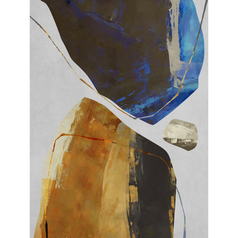 Organic Shapes par Angel Estevez - Peinture, Toile tendue, 24" H x 32" W, 24" H x 32" W