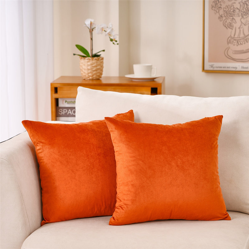 Plain Velvet Pillow Covers Velvet Pillow Cover, Violet, 20" H x 20" W