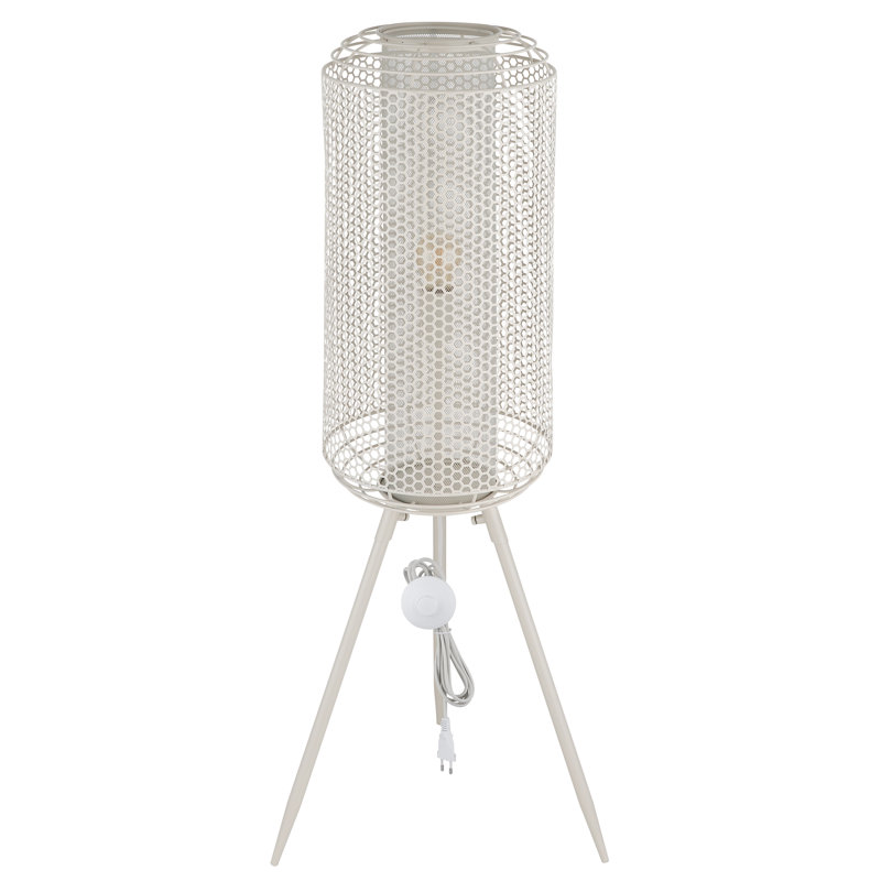 110cm Gloss Novelty Floor Lamp, Creme