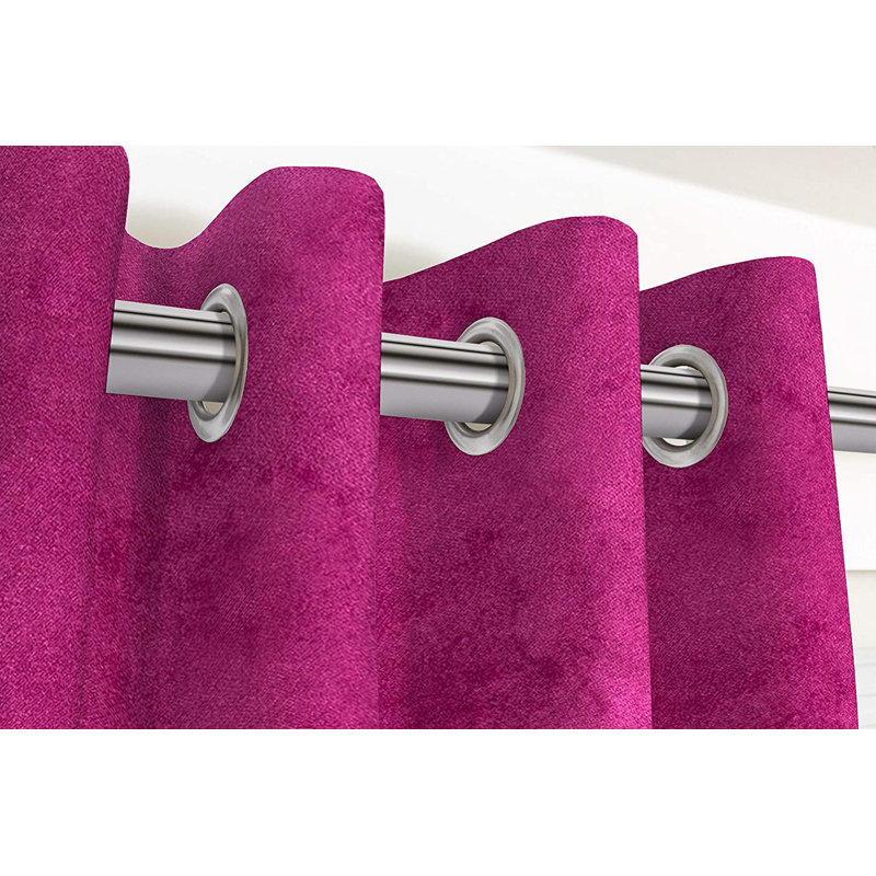 Socotrine Blackout Curtain Pair, Width 116 x Drop 137cm, Pink