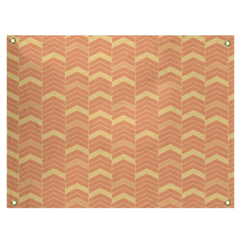 Tapisserie Stephenie, H 59 po x l 80 po, Orange / Jaune