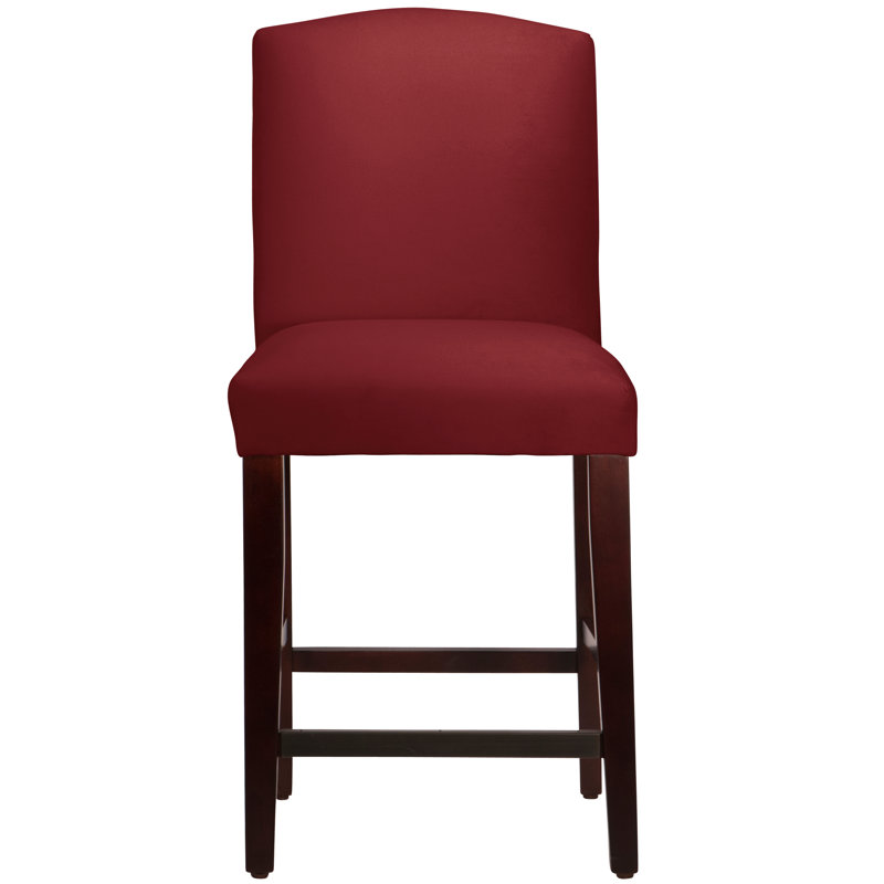 Tabouret de bar et de comptoir April, Tabouret de comptoir (siège d'une hauteur de 26 p, Velours baie classique, Espresso