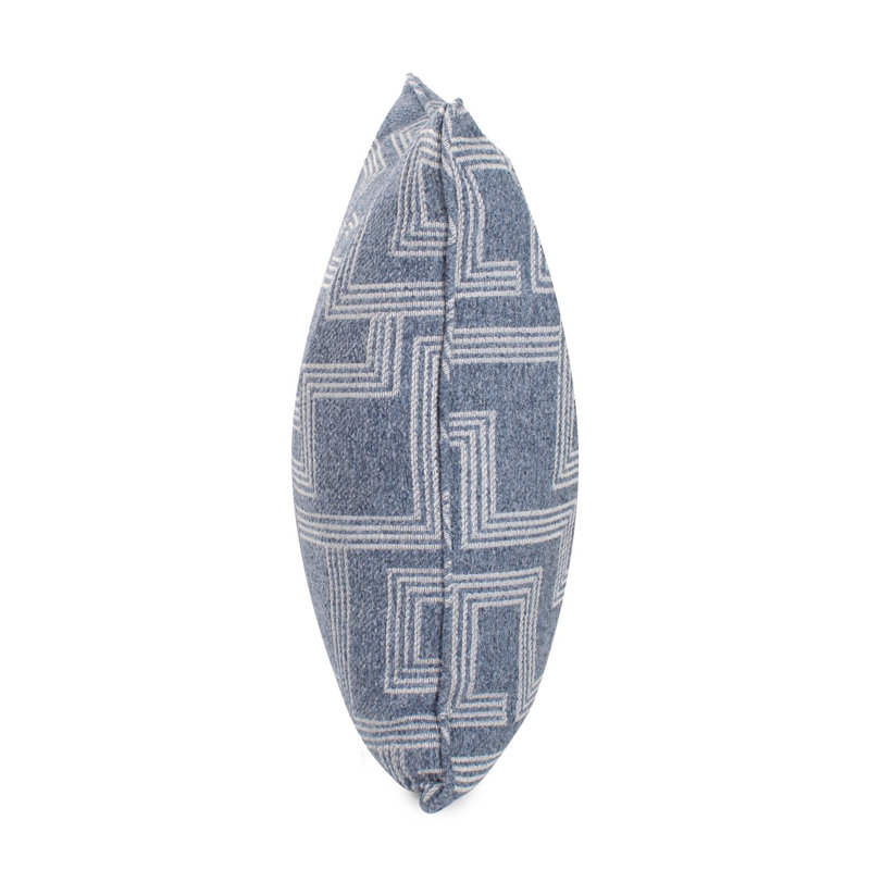 Indoor/Outdoor Pillow Syros Fog, 24"H x 24"W, Gray Striped, Square