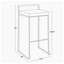 Upholstered Counter Stool with Steel Frame