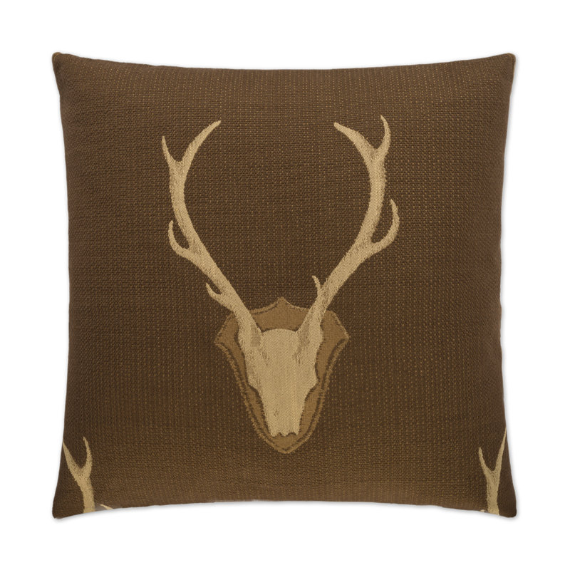 Uncle Buck Square Pillow Cover & Insert, Brown, 36"H x 36"W