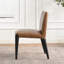 Chaise rembourrée en cuir véritable 21 po de large moderne sans assemblage-1039520455-1028778387