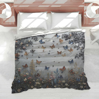 Butterflies And Wildflowers Comforter