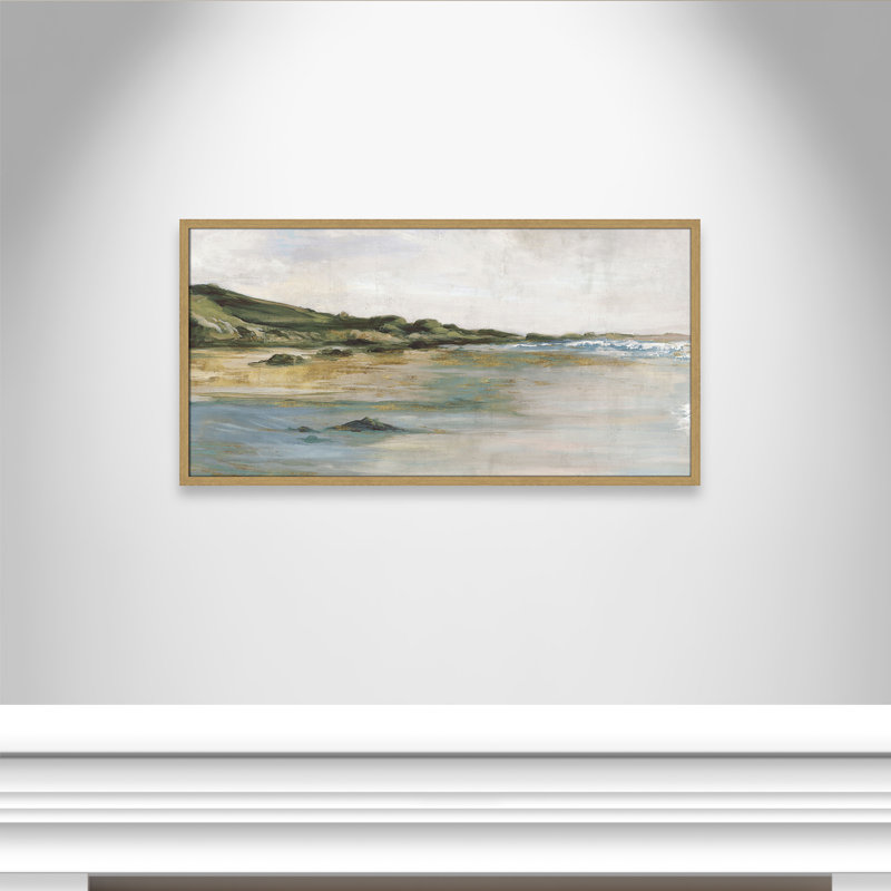 Impression «Tide’s Edge» par Casa Fine Arts, Reproduction encadrée sans passe-partout, Naturel, H 21 po x l 41 po x P 0,75 po