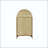 4-Tier Arched Top Freestanding Shelf with Lattice Doors