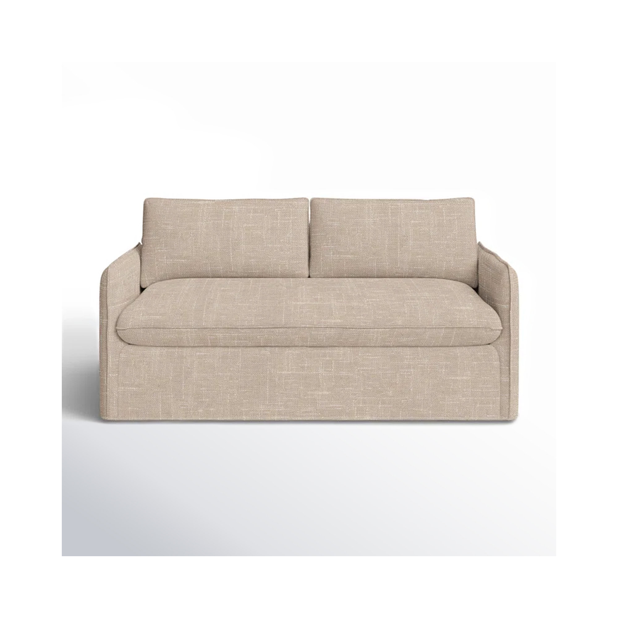 Bellatrix 72'' Upholstered Loveseat, Lena Sand Performance Linen Blend