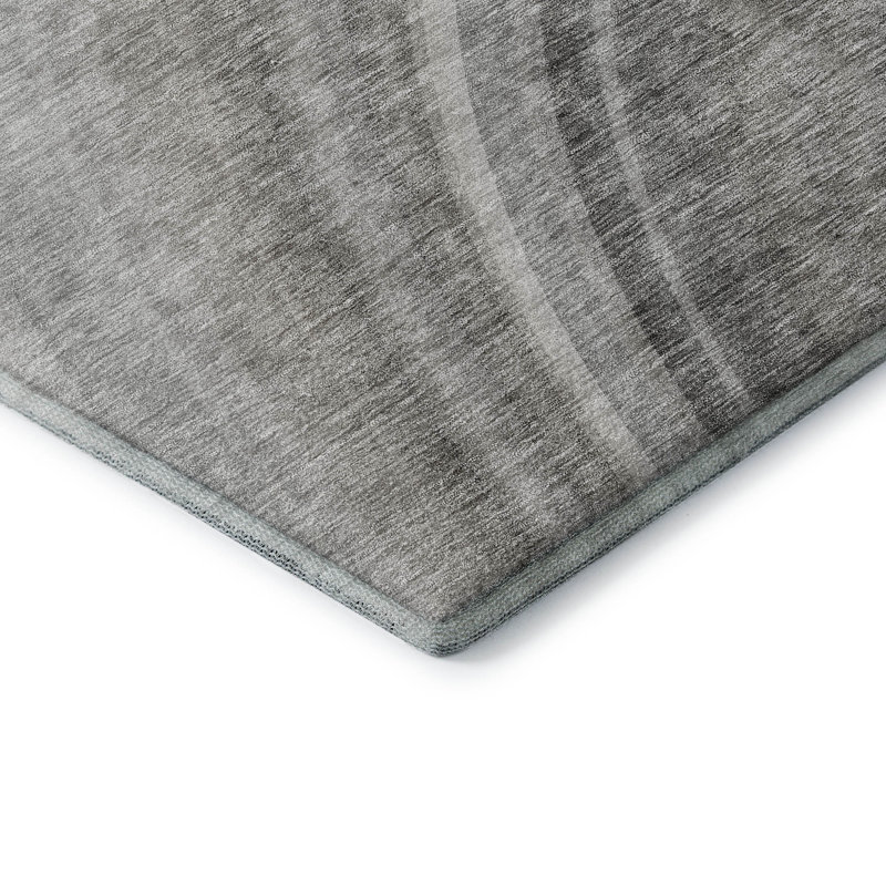 Premium Machine Washable Cerrito AMF584 Gray Rug, Rectangle 1'8" x 2'6"