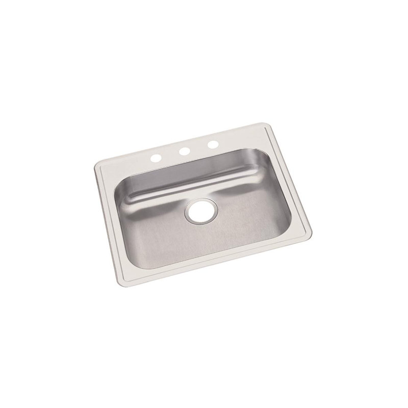 Dayton 25" L x 21" W Drop-in Kitchen Sink, 25" L x 21" W