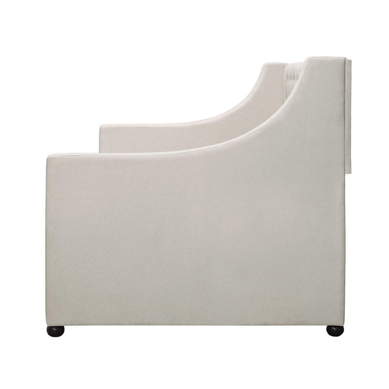 Analily Upholstered Daybed, Warm Gray