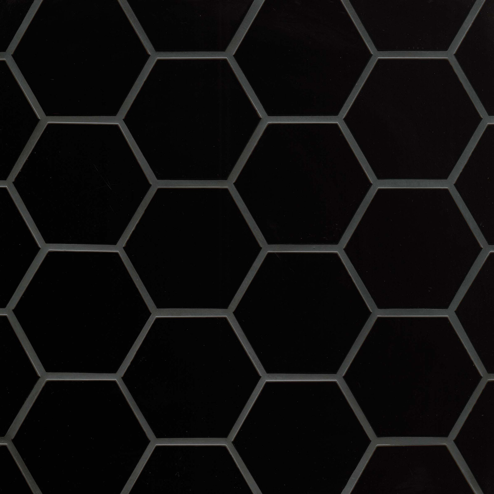 Hedron 4" x 5" Ceramic Wall Tile, Black
