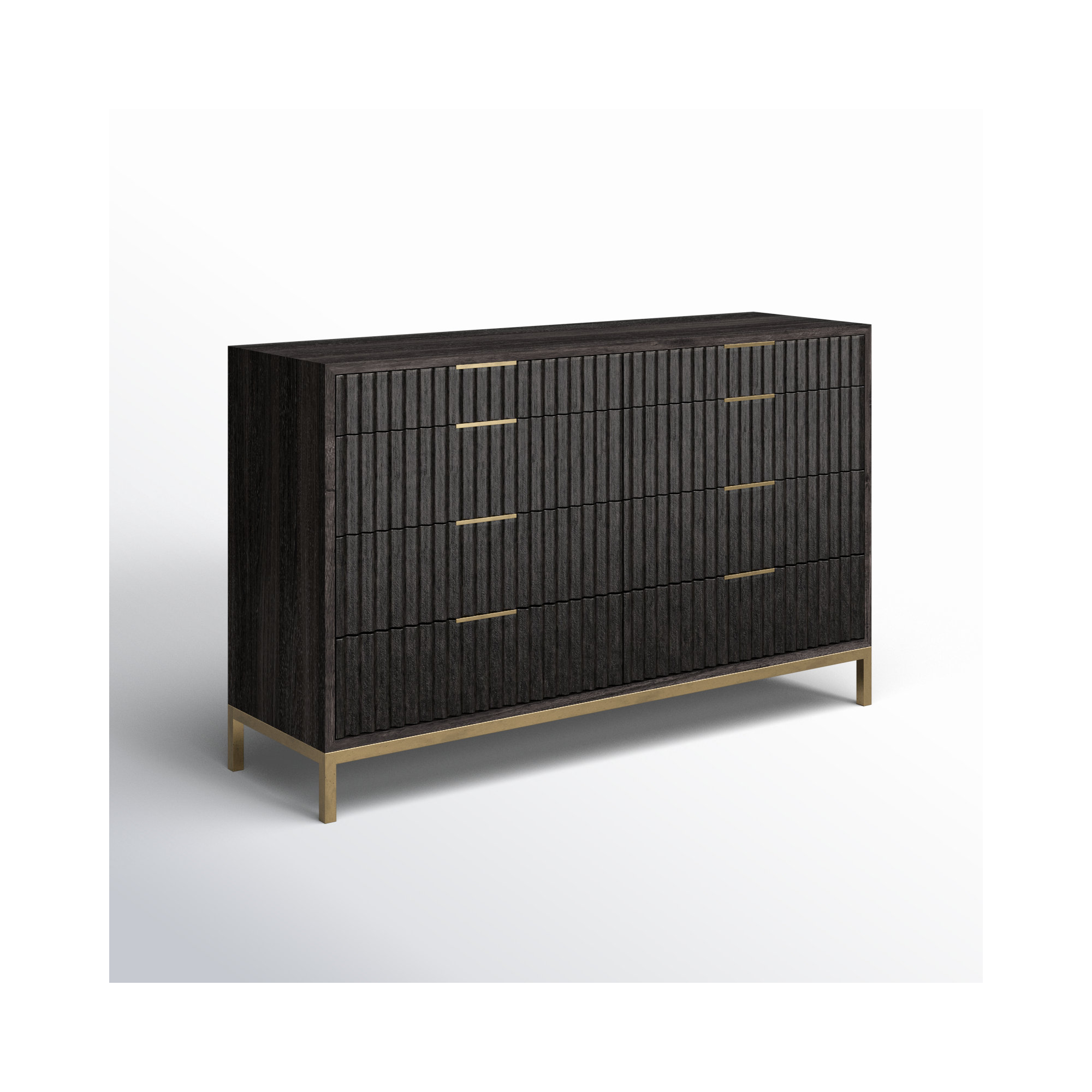 Elyza 8 - Drawer Double Dresser, Black