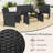 Set of 4 Patio Conversation Set w/Seat Cushions & Tempered Glass Tabletop Porch Outdoor-1096407605