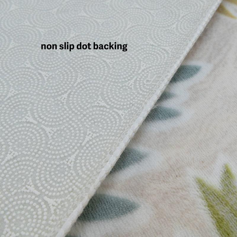 Tapis sur mesure à motif antidérapant à motif de feuilles de gel sur mesure, Tapis de couloir 2 pi 7 po x 27 pi
