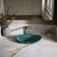 Iron Plains Metal Oval Vessel Bathroom Sink with Overflow-1291388325