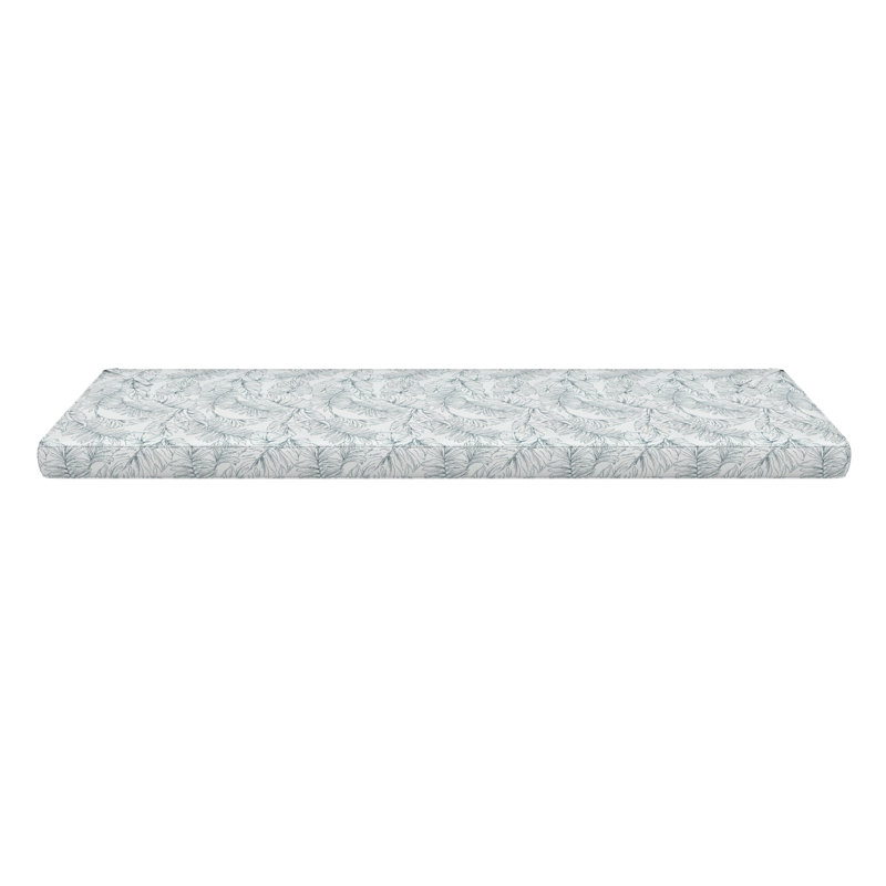 Sunbrella® Indoor/Outdoor Bench Seat Cushion, 3" Thick, 56" W x 19" D, Sunbrella® Calm Laurel