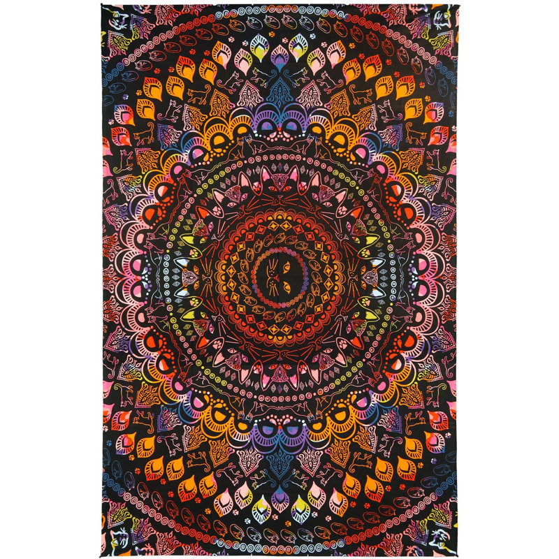 Mini tapisserie pour chat arc-en-ciel en coton 3d, 45 po x 30 po