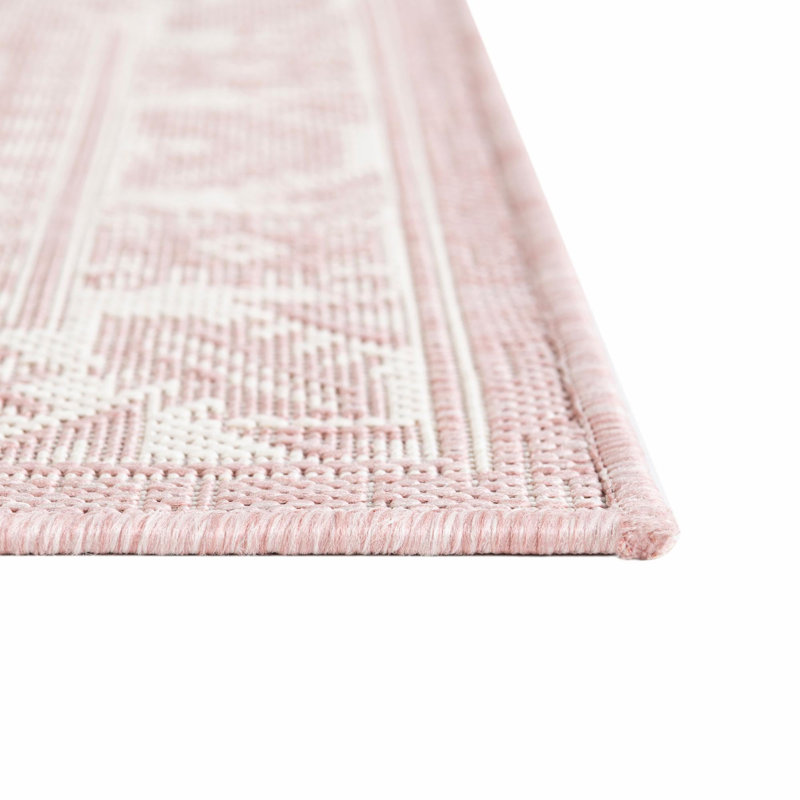 Tapis d'extérieur Chand couleur rose, Rectangle 10 pi x 13 pi