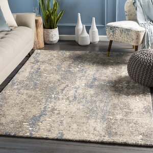 Madison Avenue Machine-Woven Blue/Beige/Gray Area Rug