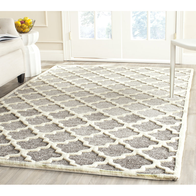 Tapis géométrique touffeté à la main Precious, Rond 6 pi